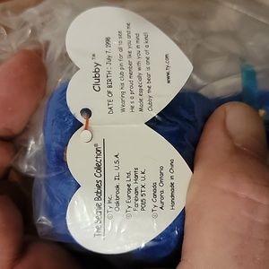 Original beanie baby "Clubby" Original packaging DOB 7/7/1998